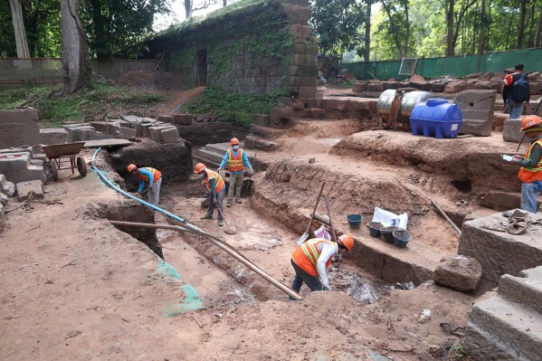 Cambodian archaeologists discover a dozen centuries-old